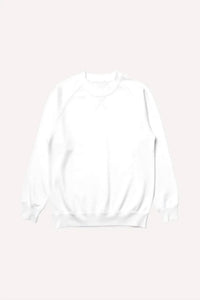 Minnie Rose Raglan Sleeve Sweatshirt in white - women's top - detail view