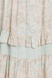 Calista - Paisley Ruffle Maxi Skirt