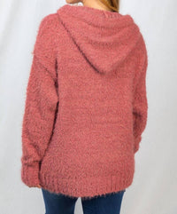 White Birch - Fuzzy Knit Hoodie