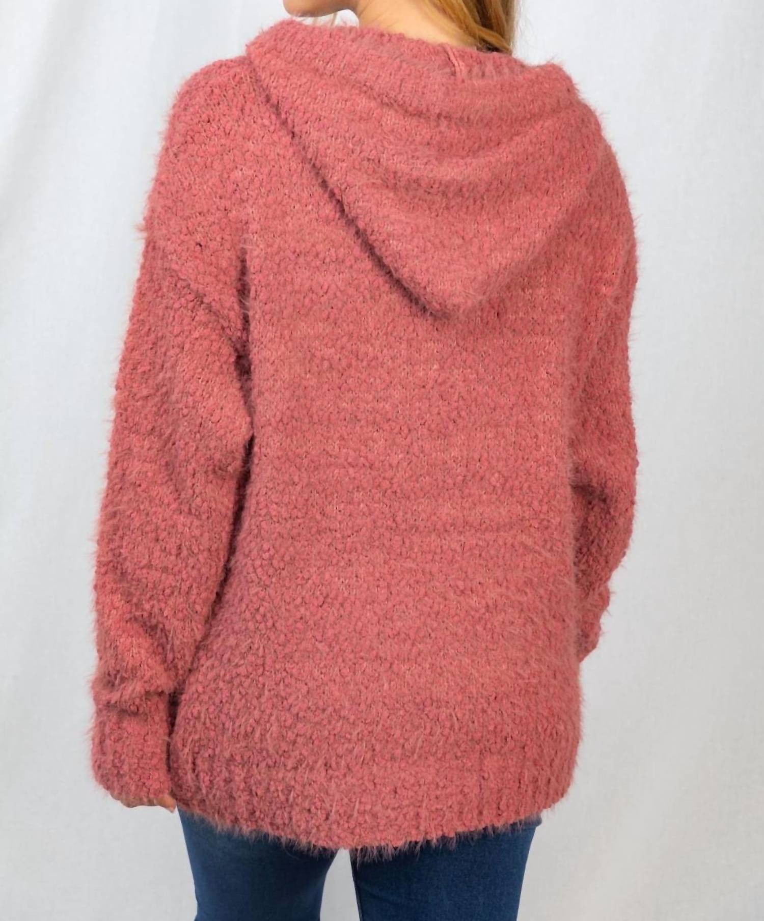 White Birch - Fuzzy Knit Hoodie