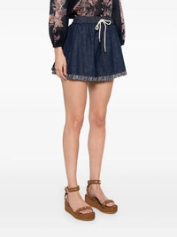 Zimmermann - Rhiannon Fringe Denim Shorts
