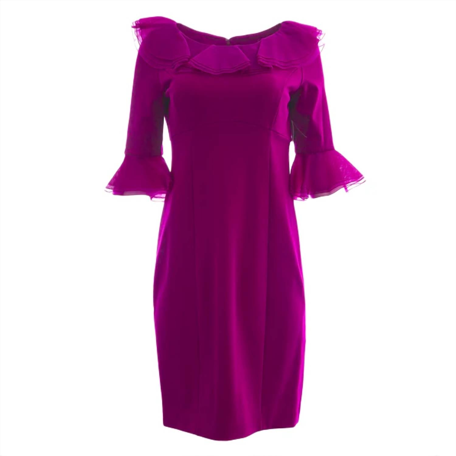 Nue By Shani - Built In Shapewear Ruffle Pencil Dress