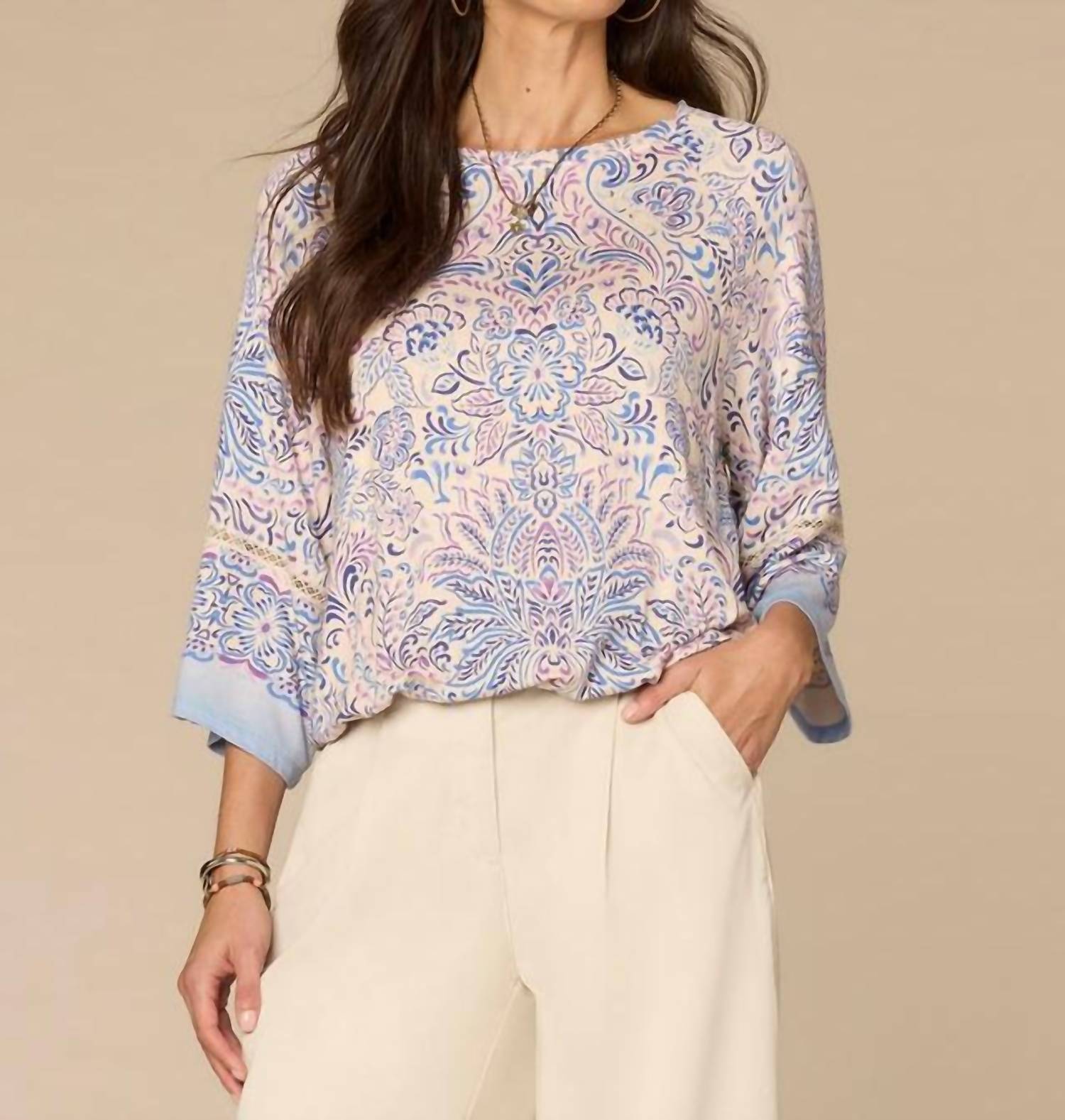 Democracy - Boat Neck Kimono Top