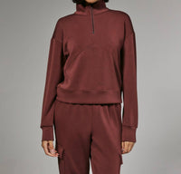 7Diamonds - Rev Crop Quarter Zip Sweatshirt
