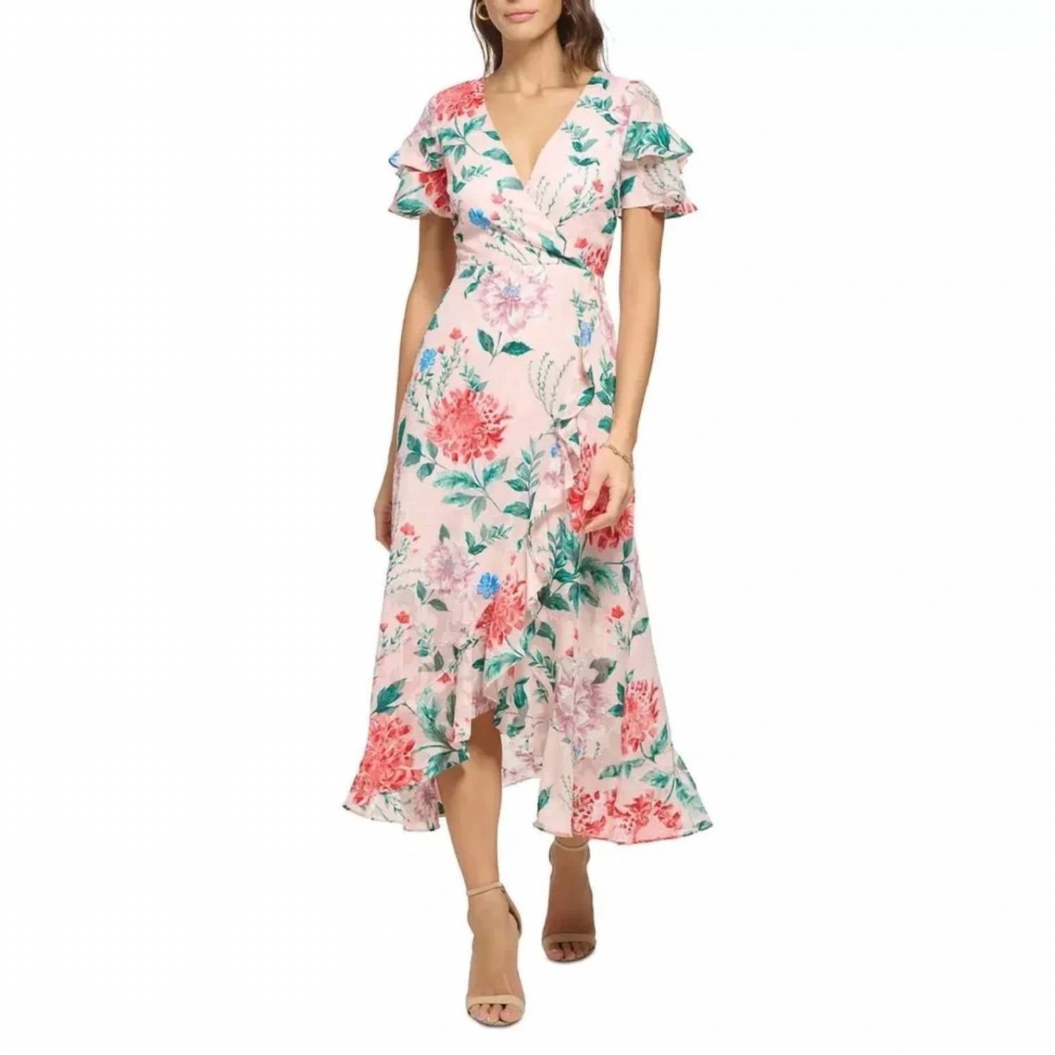 Kensie - Flutter Sleeve Midi Dress