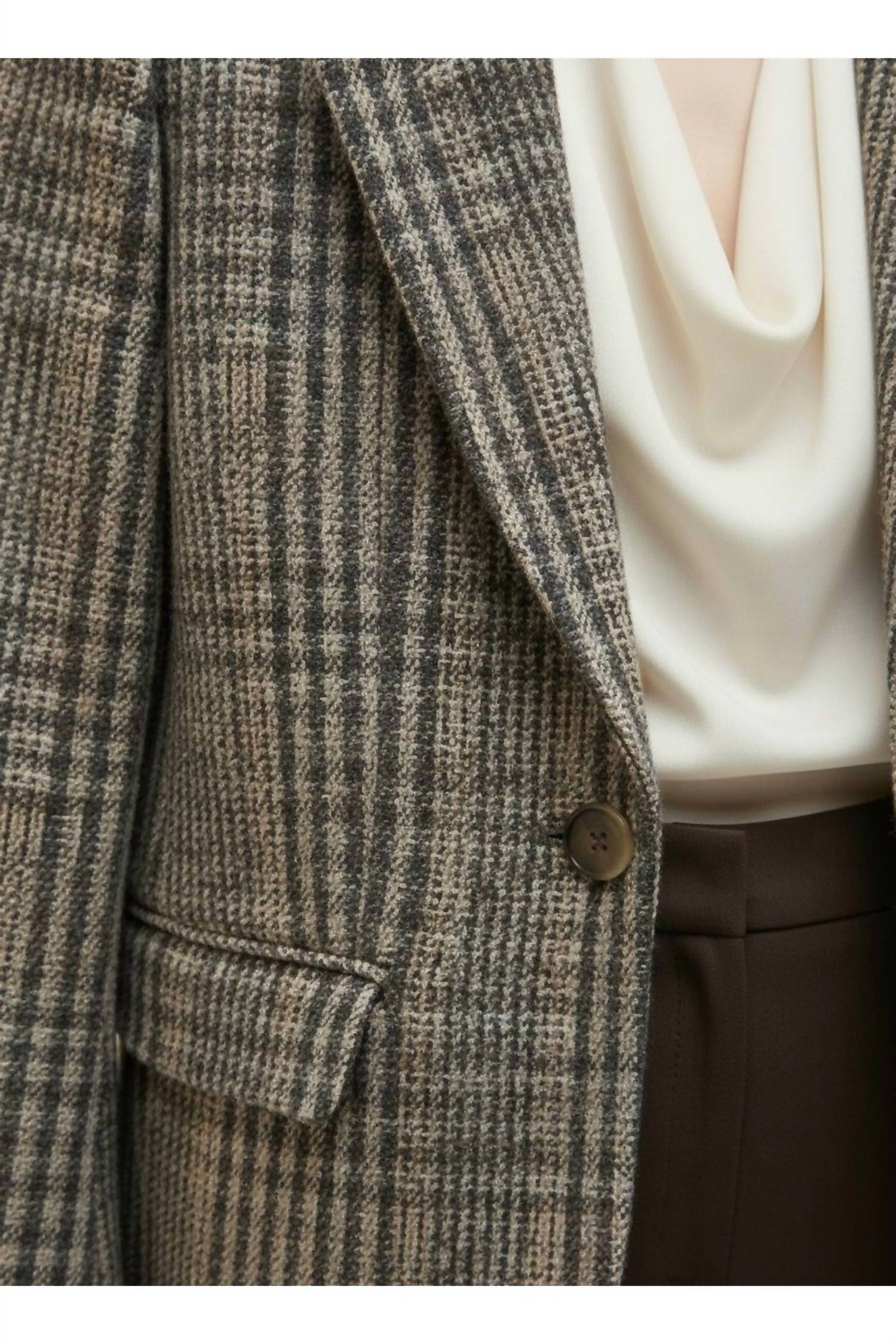 ISABEL MARANT Kerstin Long Sleeve Jacket in beige - women's jacket - alternate view