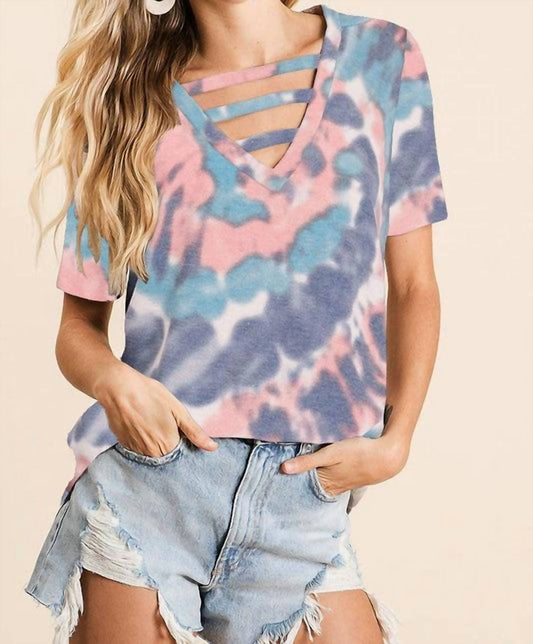 Bibi - Harmony Strappy Tie Dye Top
