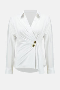 Joseph Ribkoff - V-neck Wrap Blouse