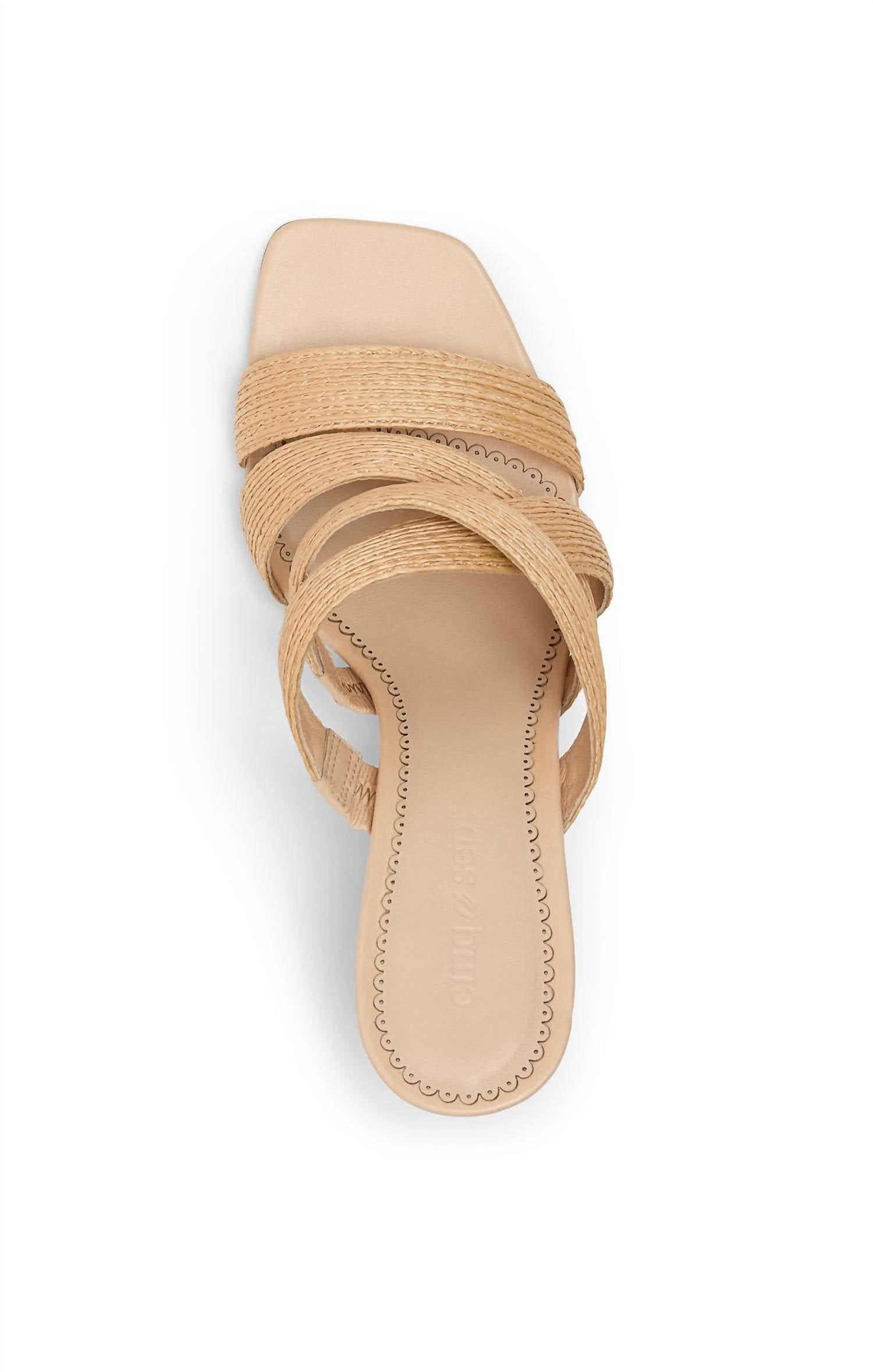 cinq a sept Women's Dina Sandal in natural raffia - women's sandal - alternate view
