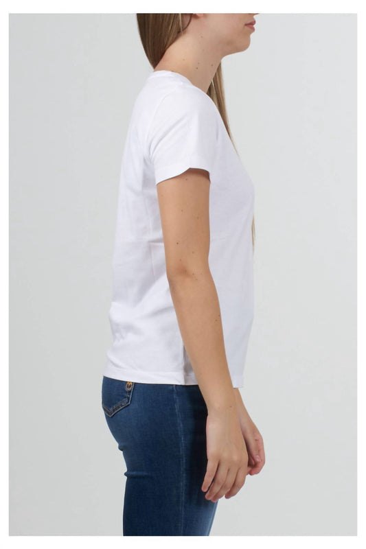 Pinko - Love Birds Embroidered Cotton Short Sleeves T-Shirt