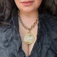 Jagged Halo Jewelry - Women's Tatiana Evil Eye Amulet Necklace
