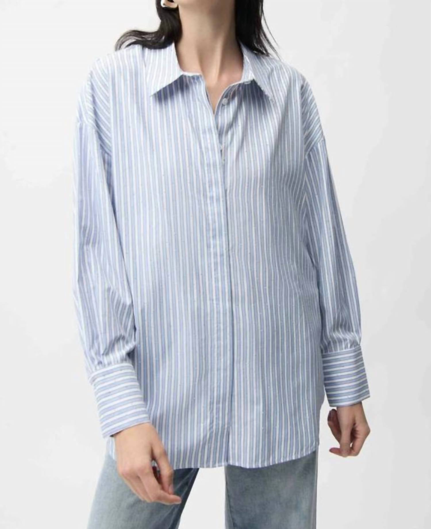 Joseph Ribkoff - Tencel Stripe Boxy Blouse
