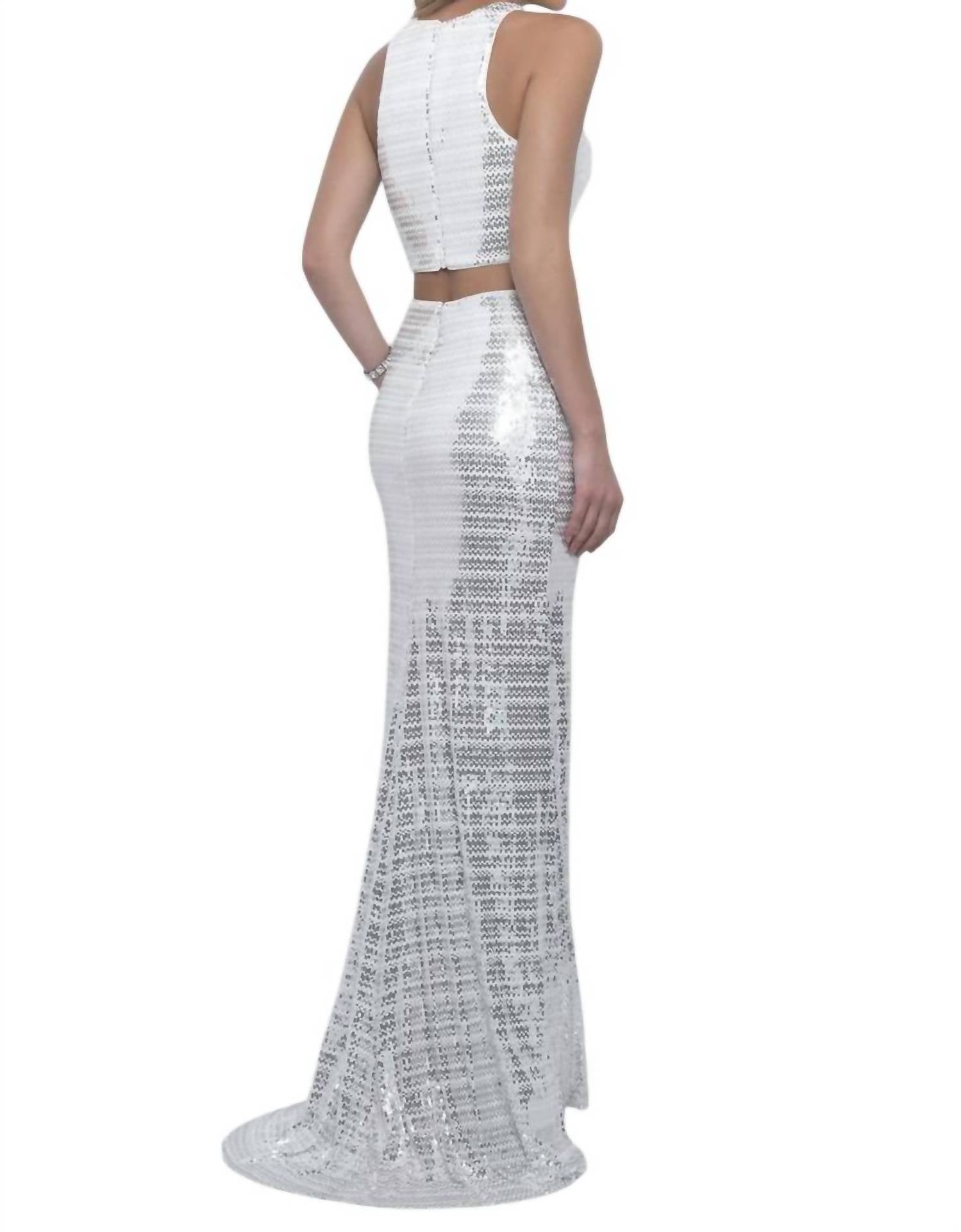 Blush Prom - Novelty Sequin Two Piece Gown