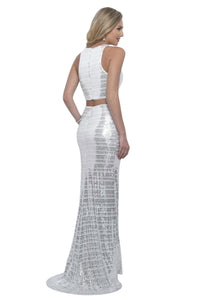 Blush Prom - Novelty Sequin Two Piece Gown