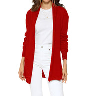 Monticelli Cashmere - Women's Pure Cashmere Long Open Front Cardigan