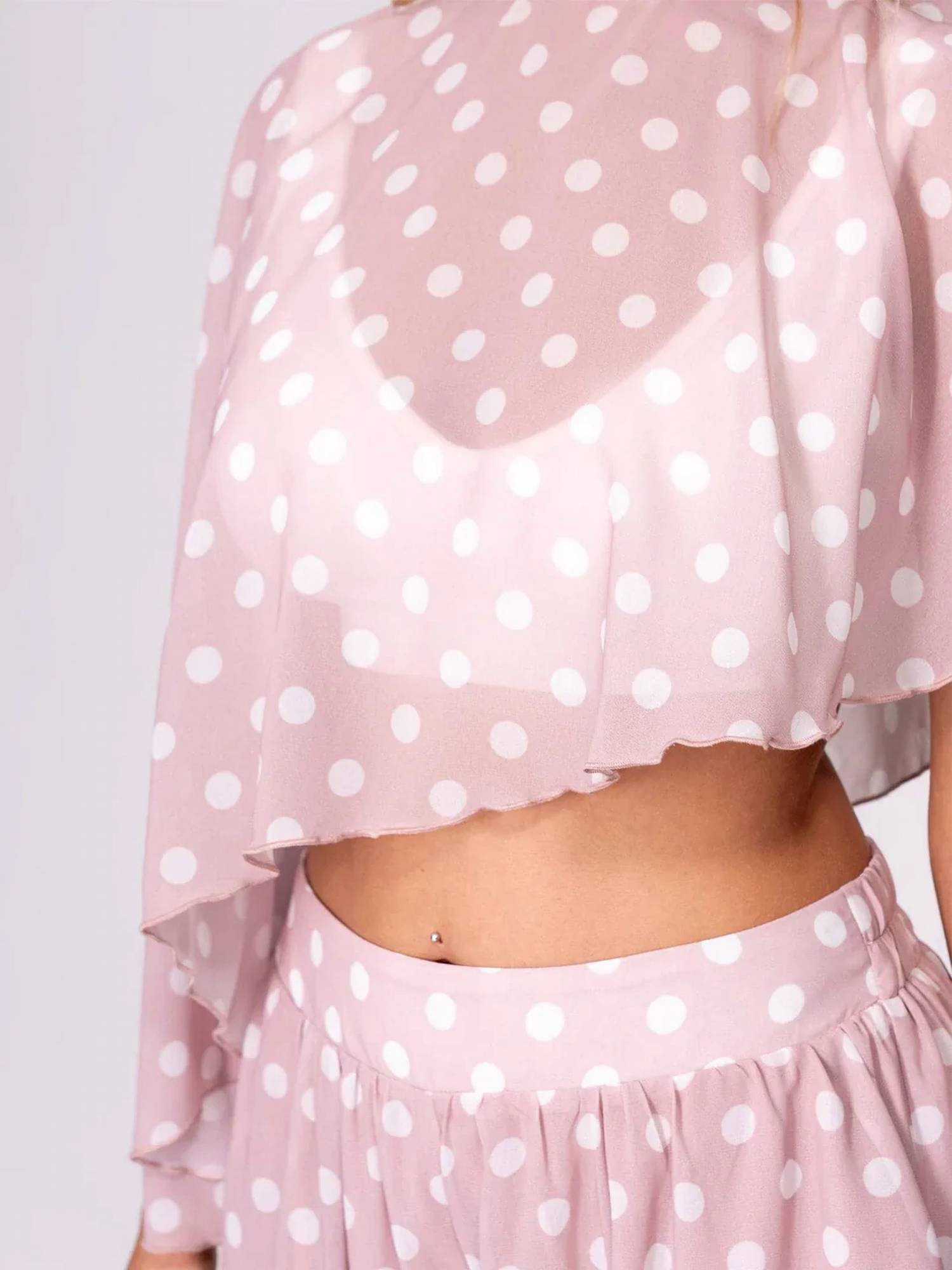 Little Secret Of Mine - Polka Dot 2-piece Pants Set