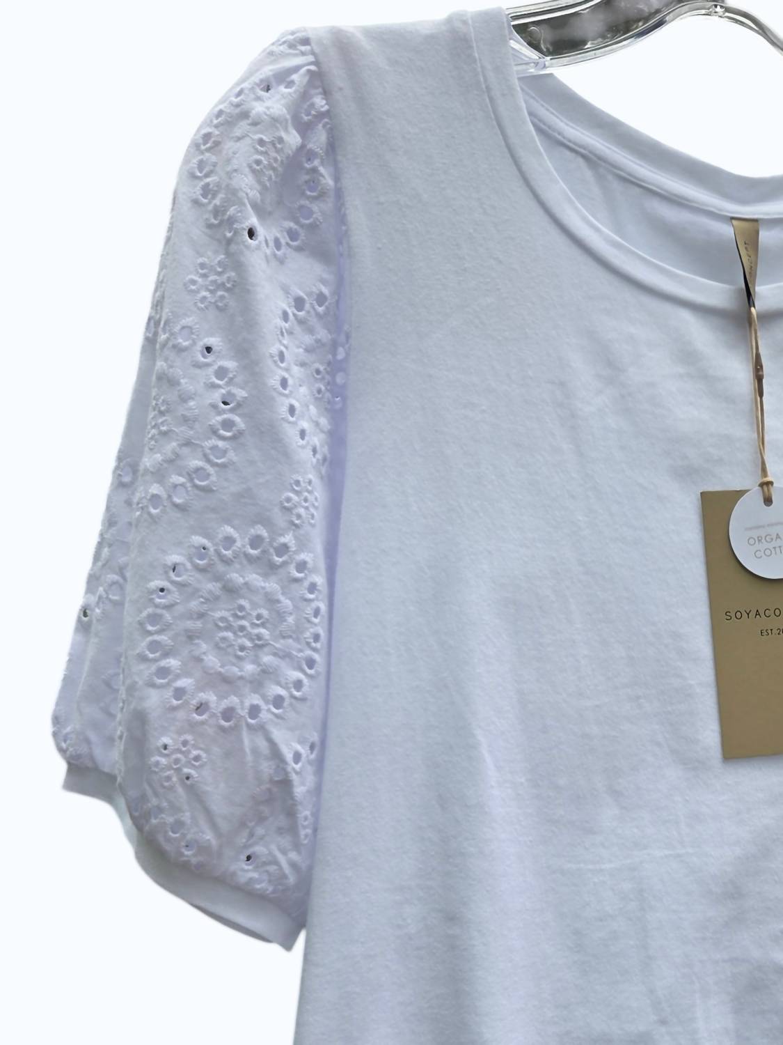 Soya Concept - Women's Eyelet Sleeve Tee