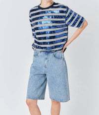 Grey Lab - Sequin Stripe Top