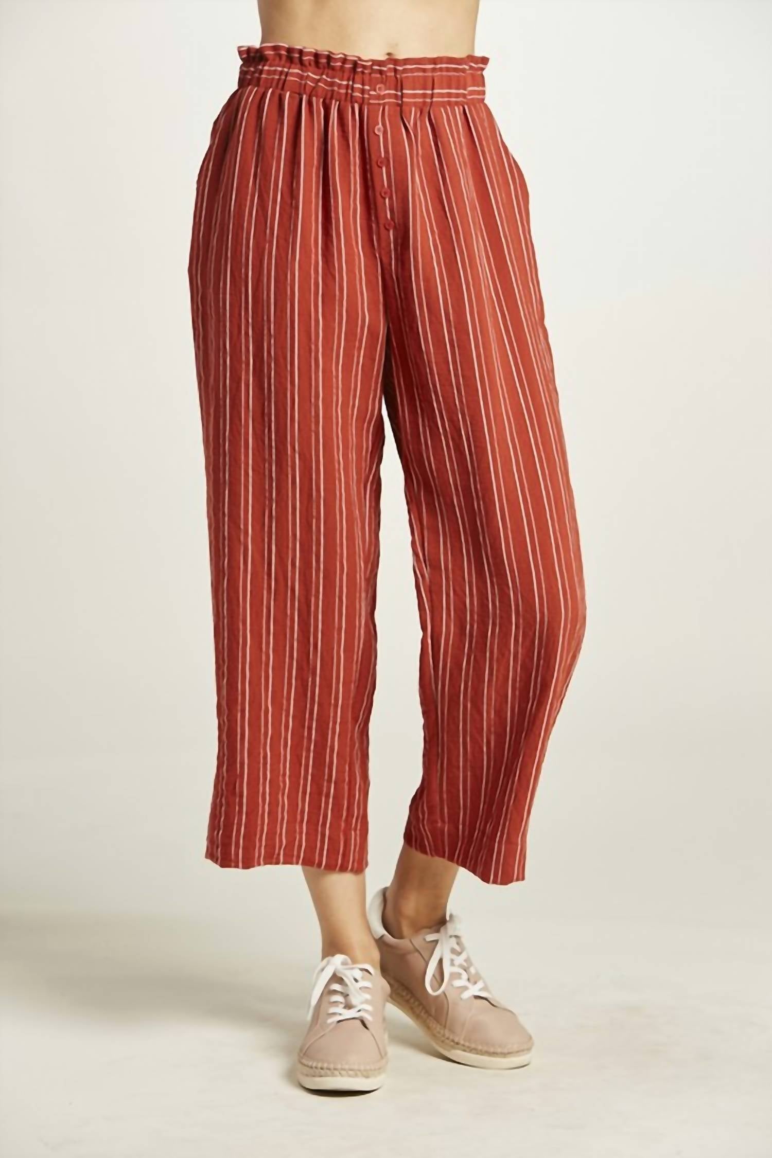 Tea N Rose - Relaxed Fit Cropped Pants
