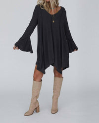 Three Bird Nest - Long Bell Sleeve Tunic Dress