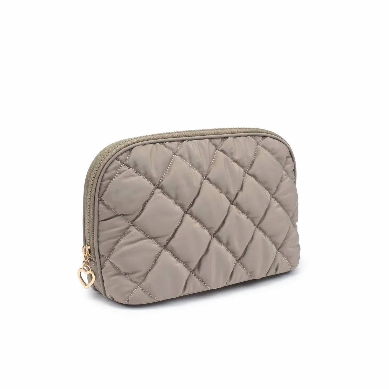 Urban Expressions - Women's Cloud Kiss Quilted Puffer Nylon Cosmetic Dome Pouch