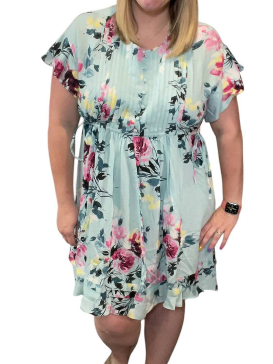 White Birch - Floral Pintuck Dress