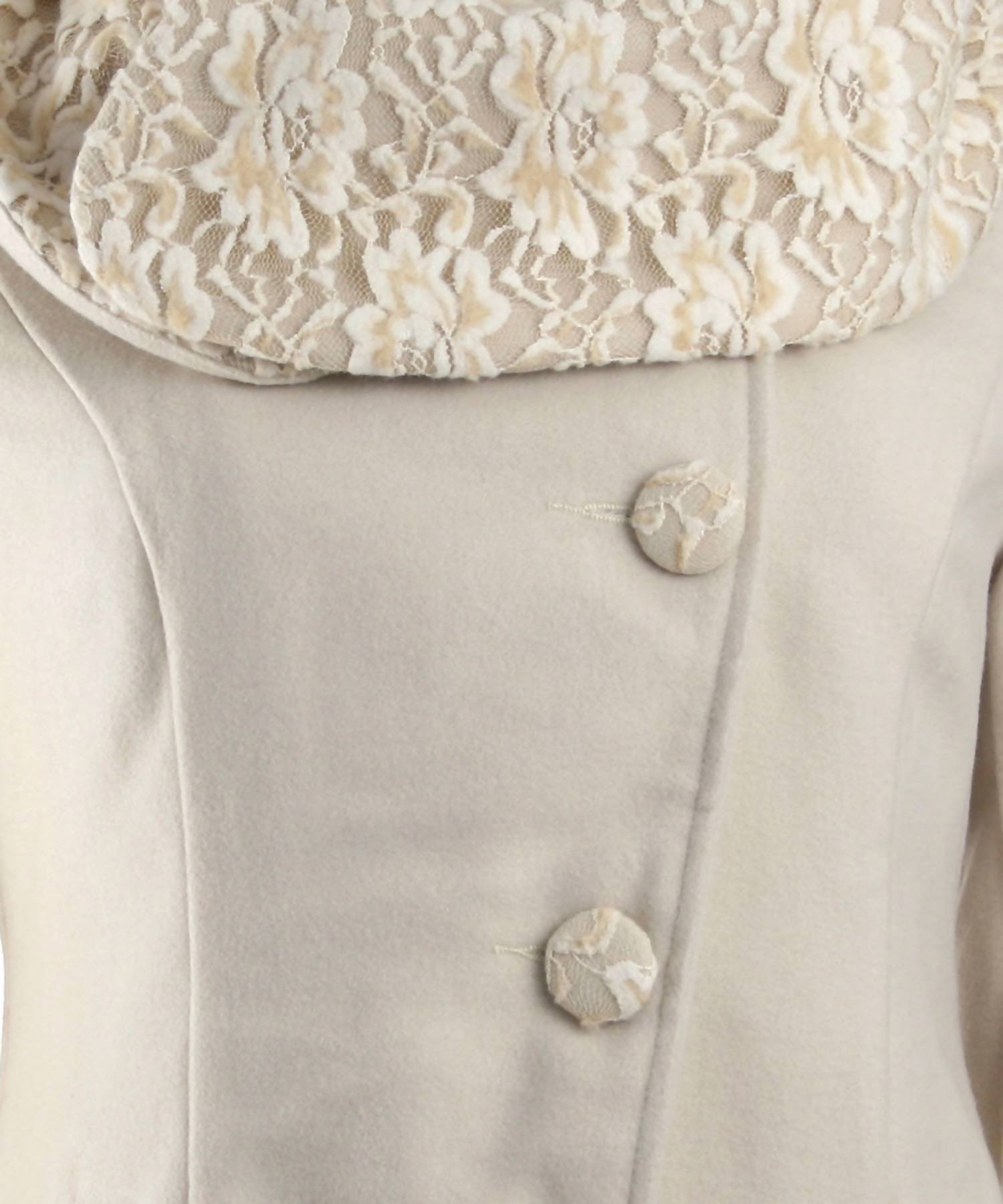 Ryu - Women's Long Sleeve Coat With Oversized Collar