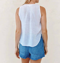 Bella Dahl - Sleeveless Pintuck V Neck Top