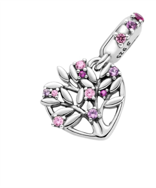 Pandora - Women's Heart Family Tree Dangle Charm
