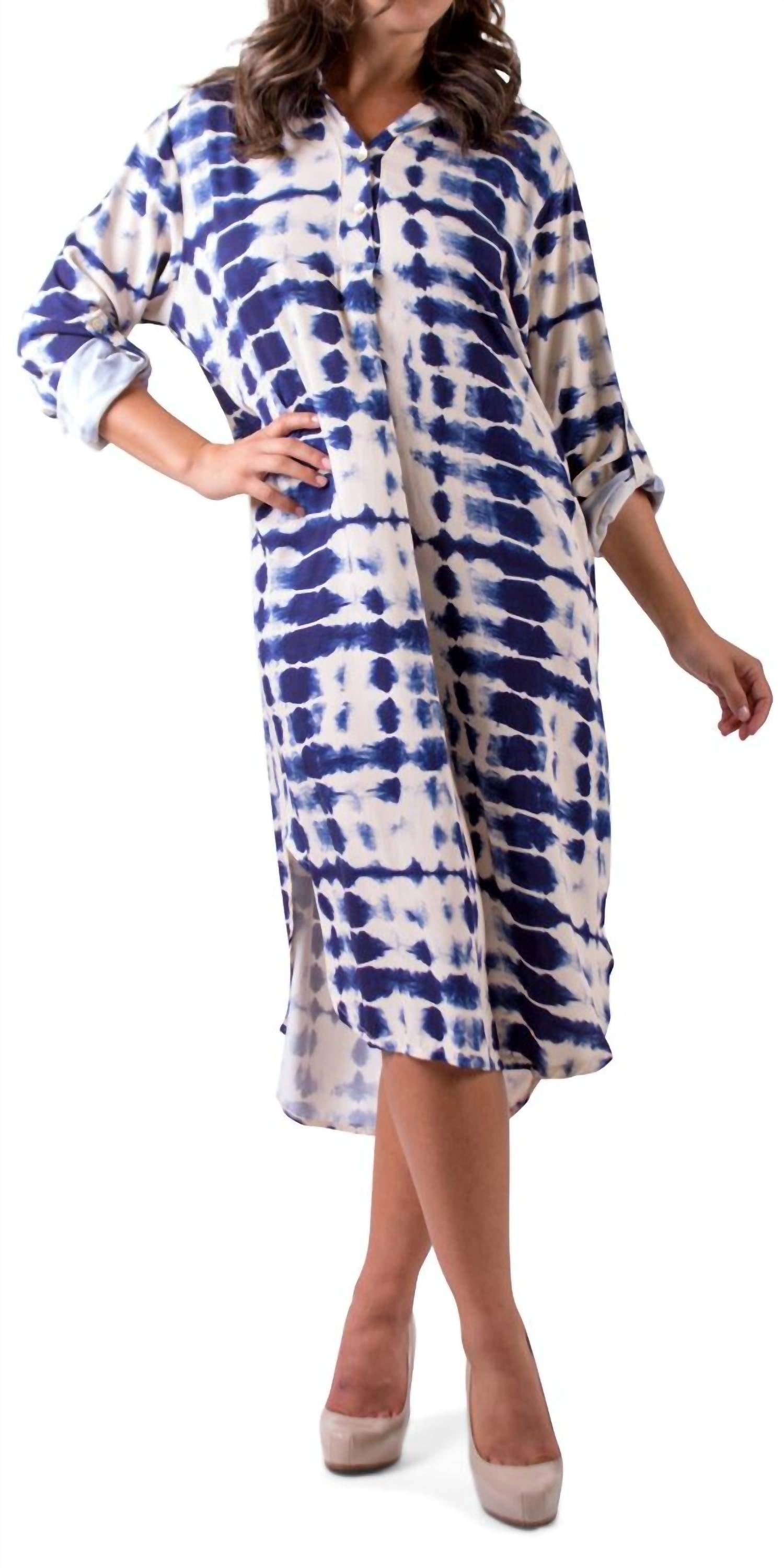 Gigi Moda - Tie-dye Tunic Midi Dress