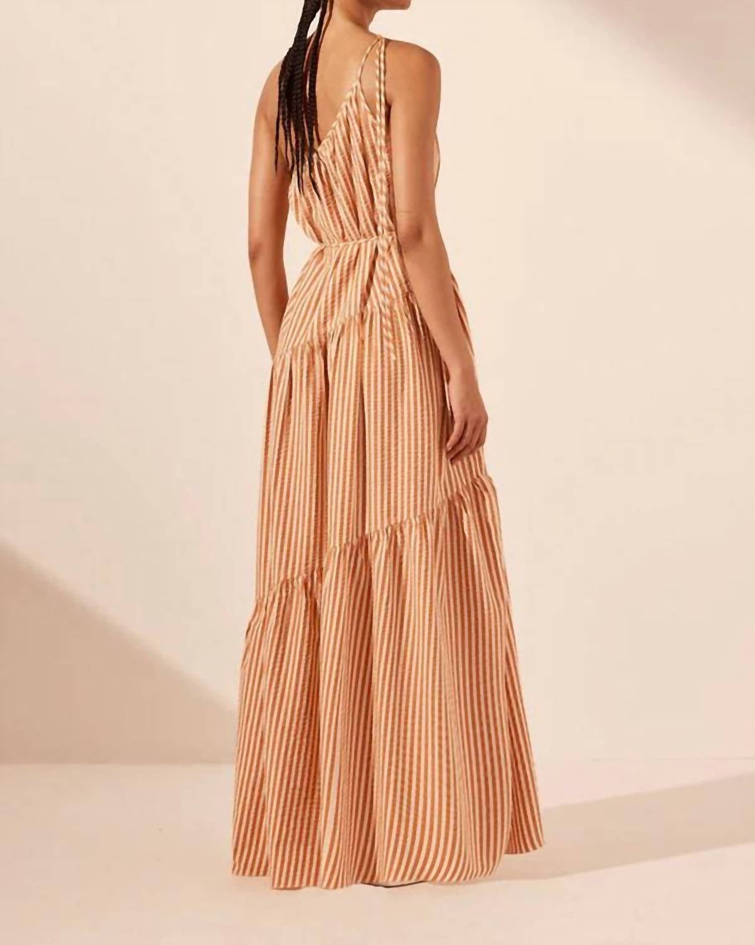 Shona Joy - Hele One Shoulder Tiered Maxi Dress