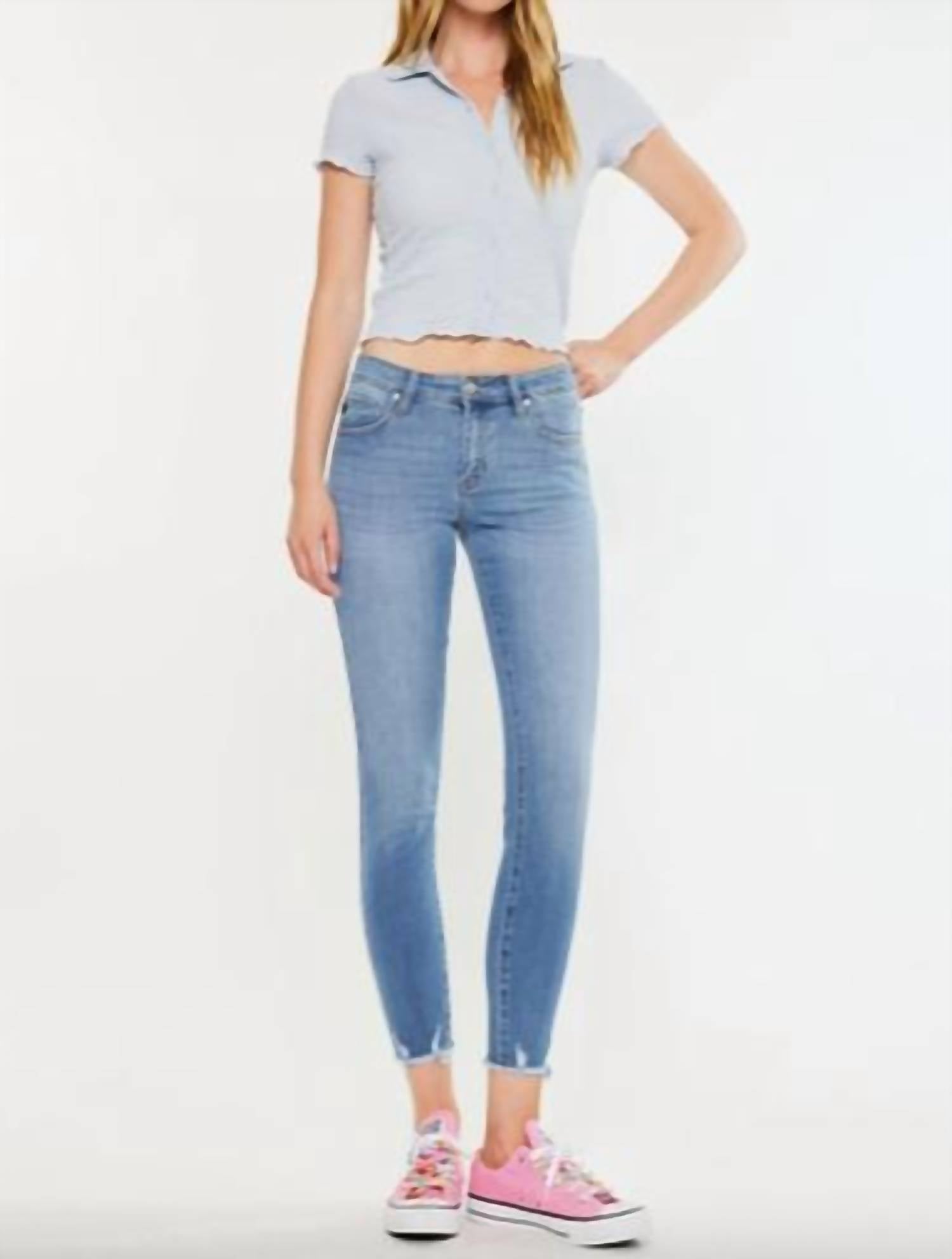 Kancan - Mid Rise Ankle Skinny Jeans