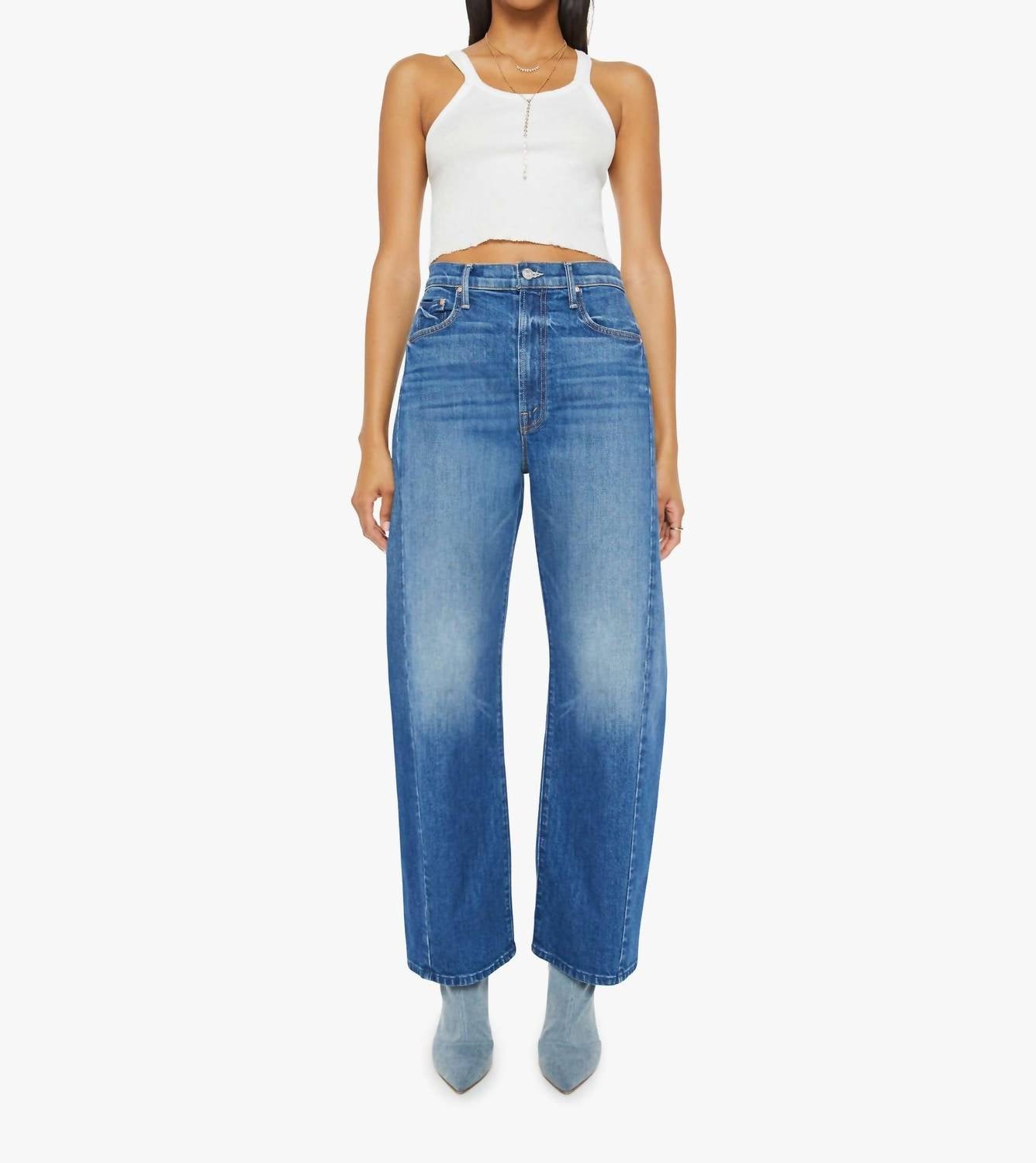 Mother - High-waisted Barrel Leg Pants