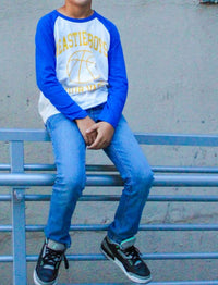 Rowdy Sprout - Kid's Beastie Boys JV Raglan Tee
