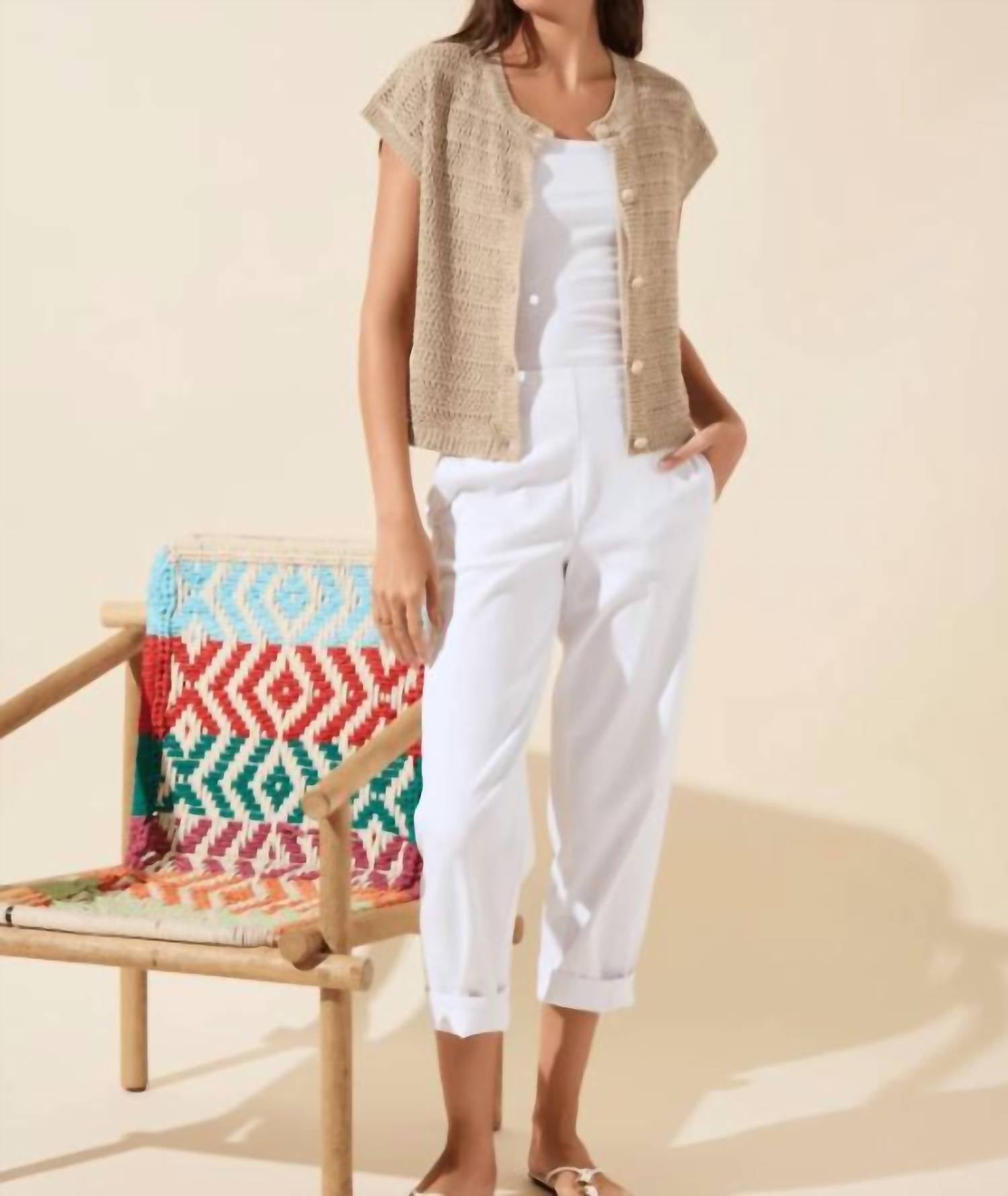 Lysse - Brisa Linen Mesh Sleeveless Cardigan