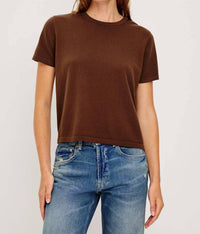Rails Cotton Cashmere T-Shirt in espresso - women's t-shirt