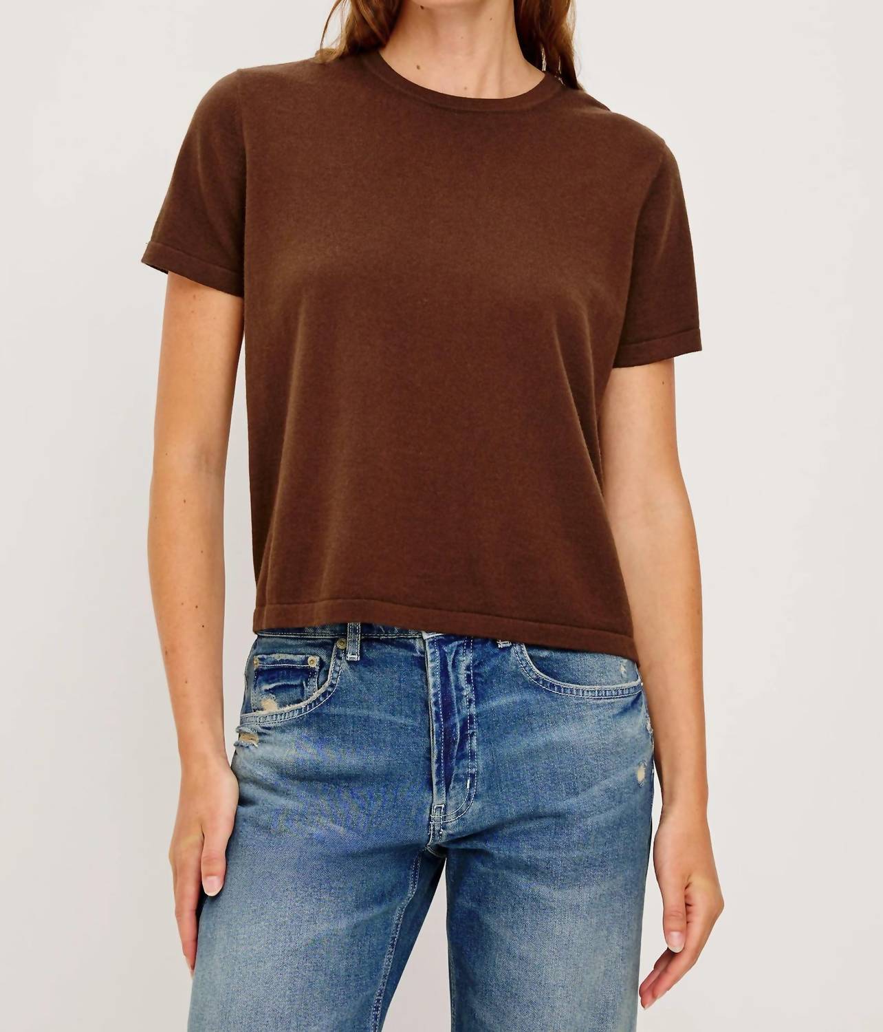 Rails Cotton Cashmere T-Shirt in espresso - women's t-shirt