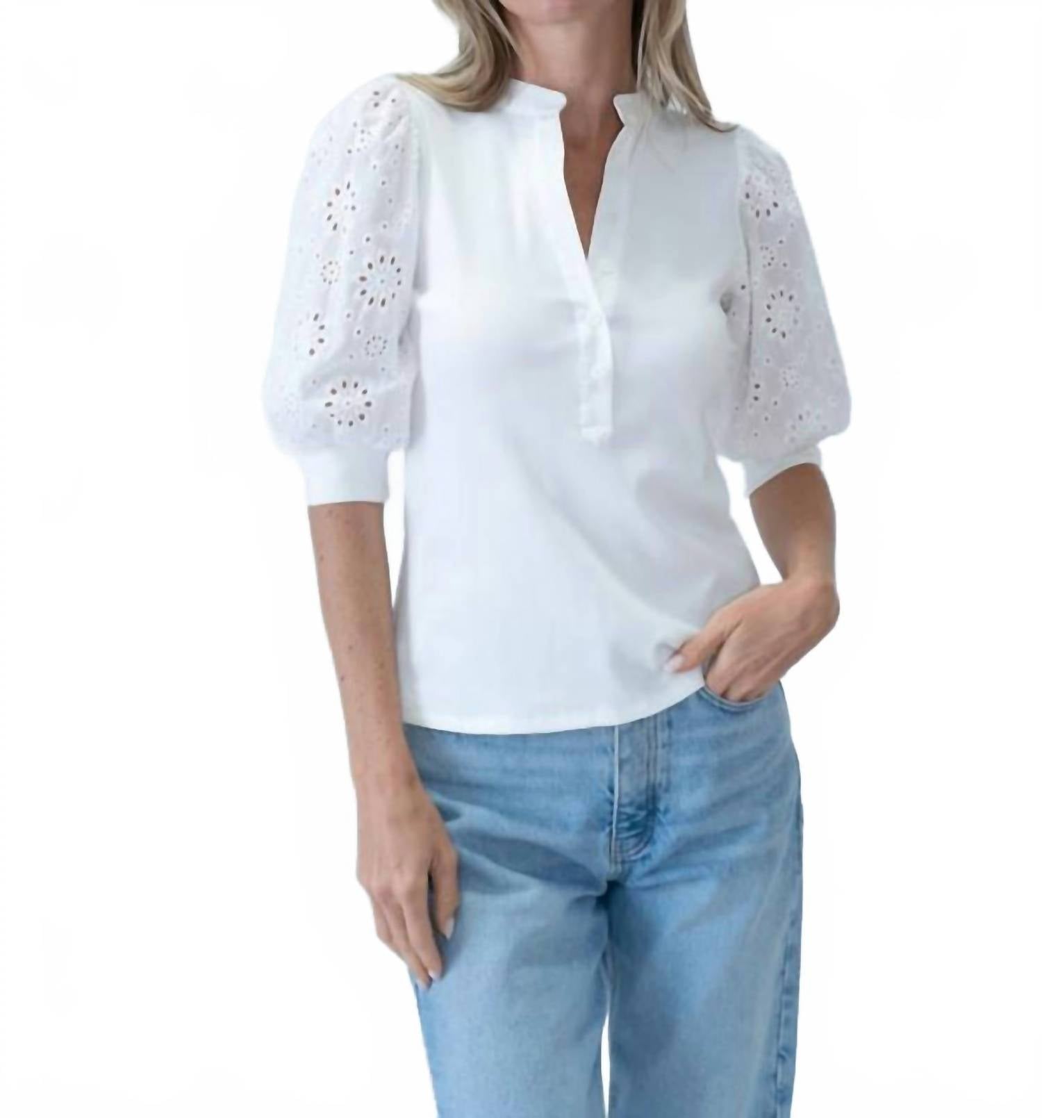 Six/Fifty - Kaleigh Collared Ribbed Top