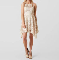 Free People Lace Mini Dress in ivory - women's dress
