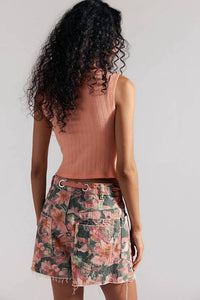 Free People - Moxie Printed Barrel Shorts