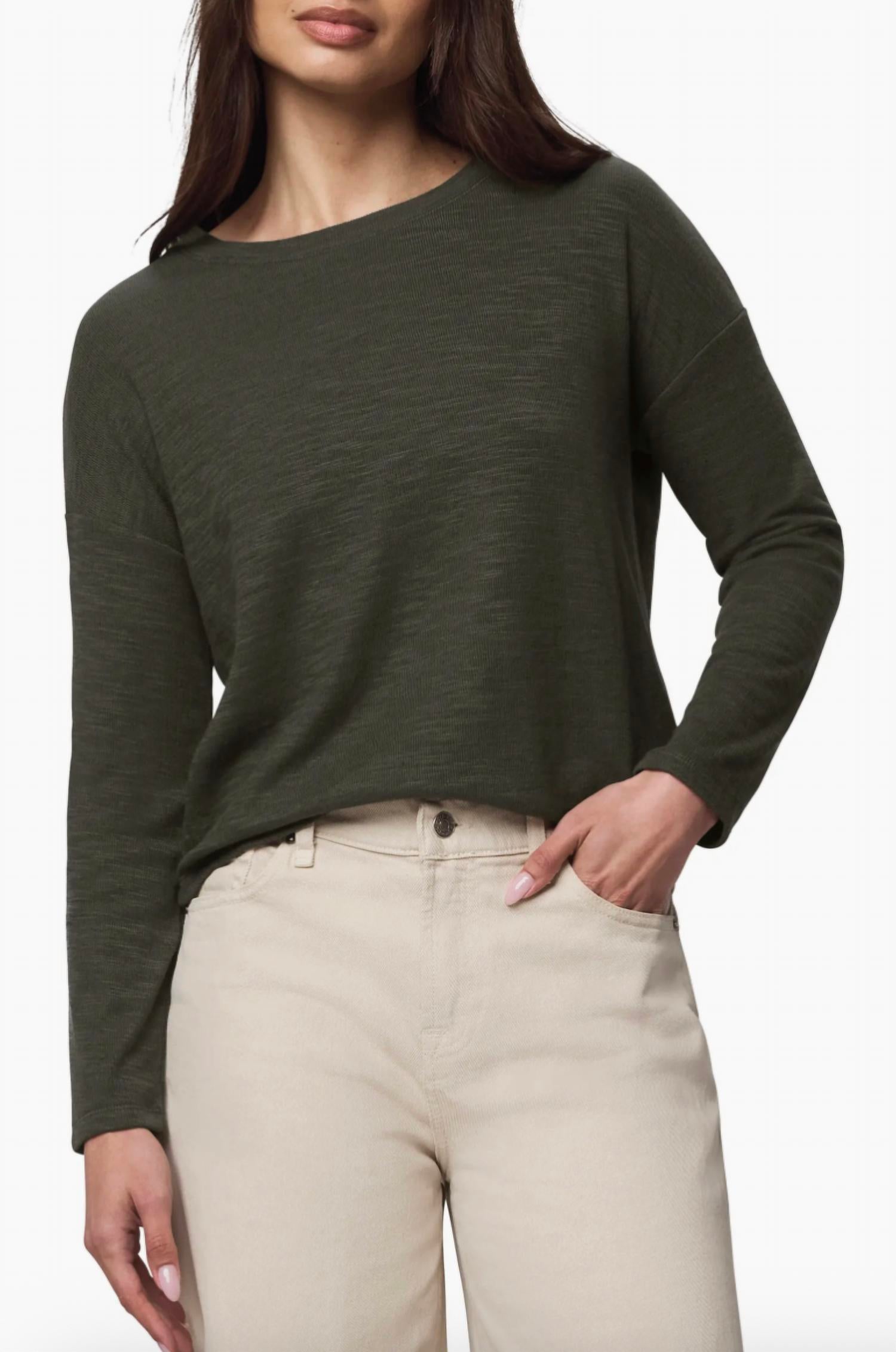 Splendid Callista Long Sleeve Tee in spruce - women's long sleeve top