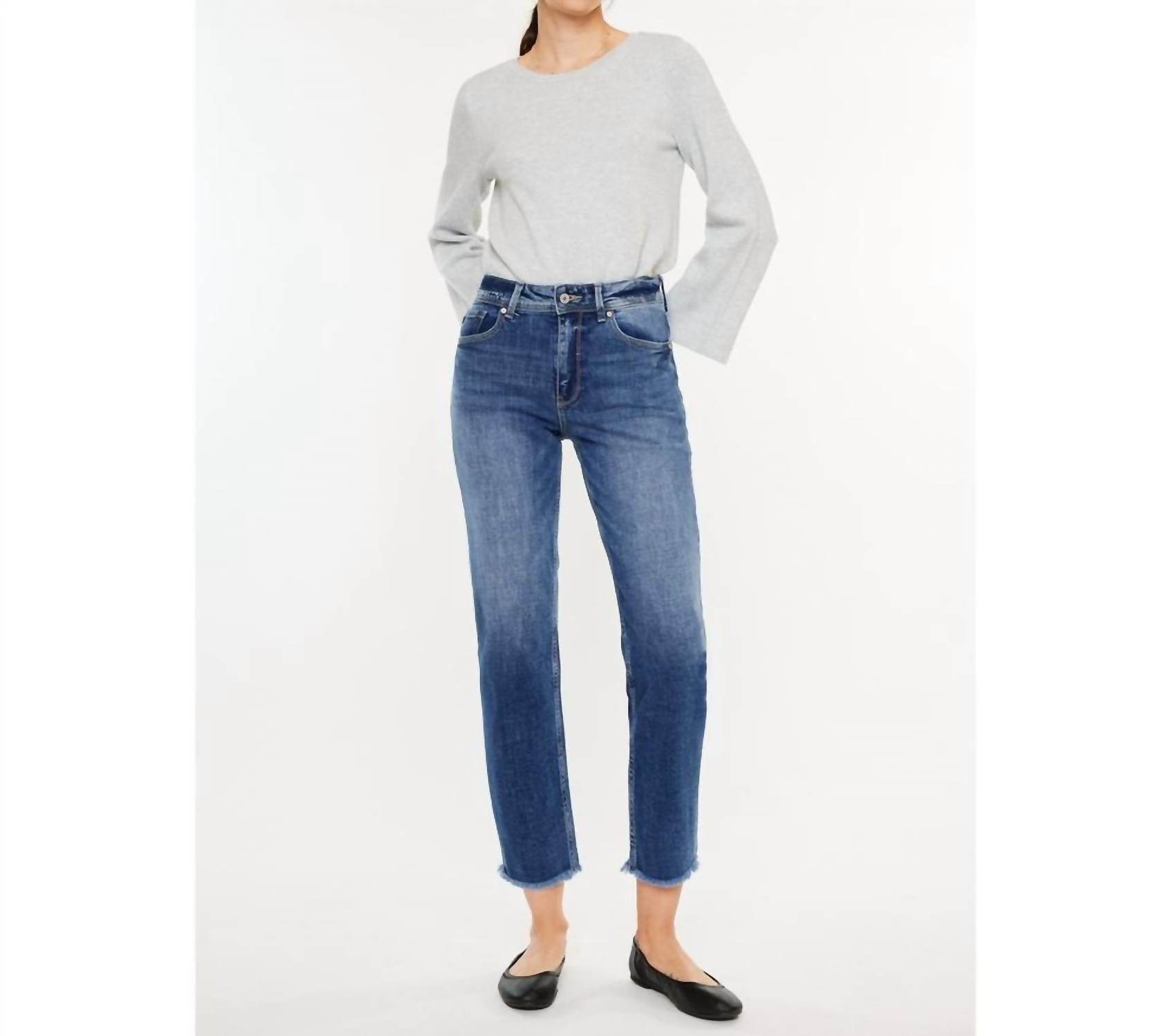 Kancan - High Rise Slim Straight Jean