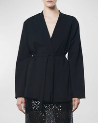 Enza Costa - Soft Crepe Wrap Blazer