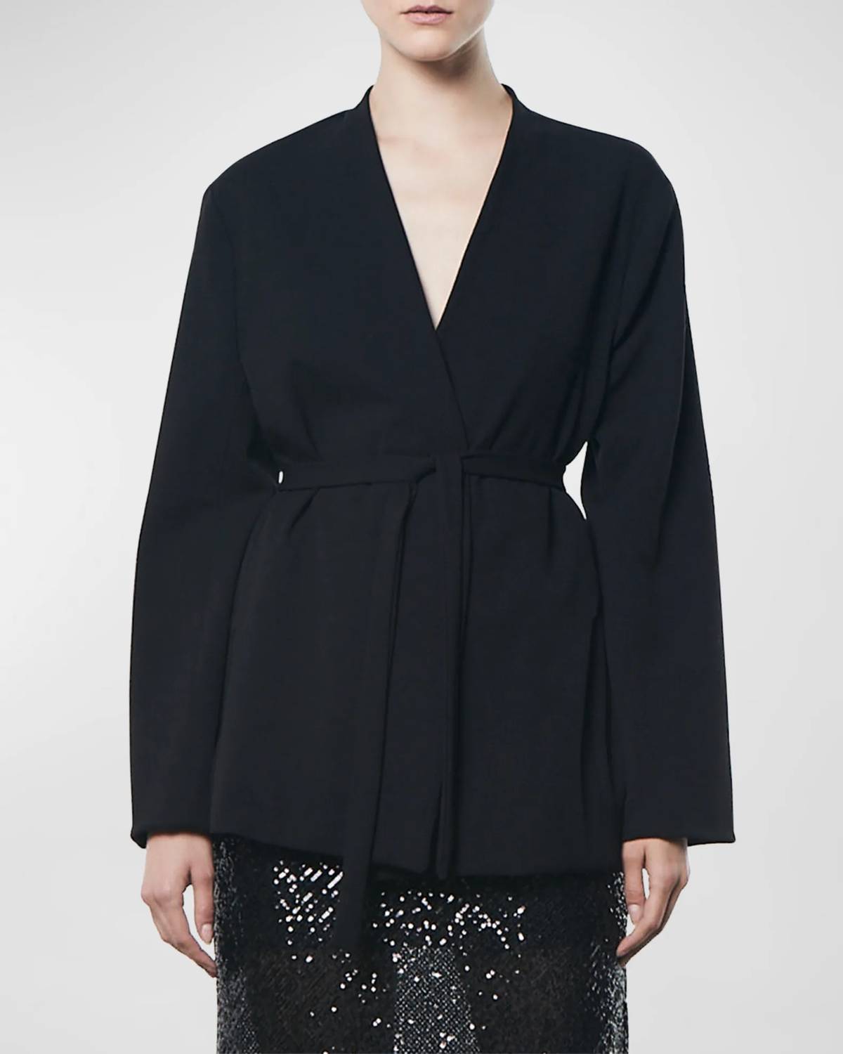 Enza Costa - Soft Crepe Wrap Blazer