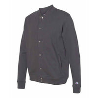 Champion Men Varsity Bomber Jacket in charcoal gray - men's jacket - alternate view