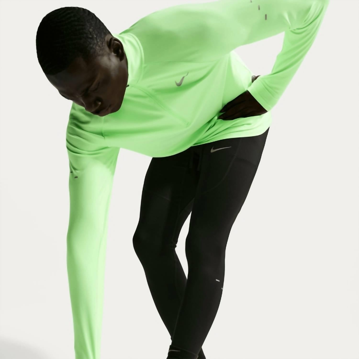 NIKE Dri-fit Stride Tights in black reflective silver - men's pants - view 4