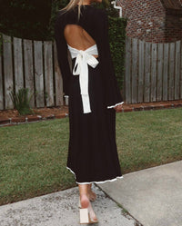 Lalavon - Cam Contrast Bow Dress