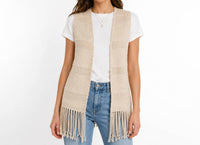 Autumn Cashmere - Diamond Stitch Fringe Vest