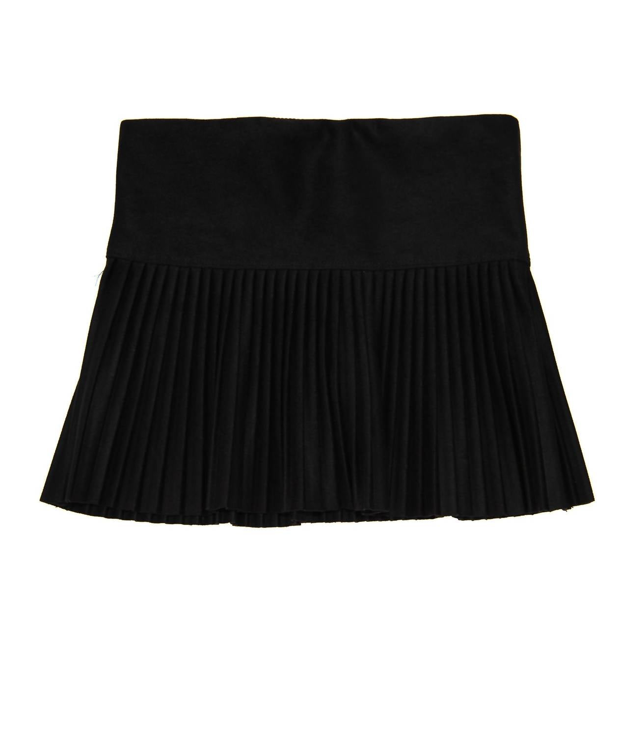 Cheryl Creations Girl's Quinlan Suede Pleated Skort in black - kids' item