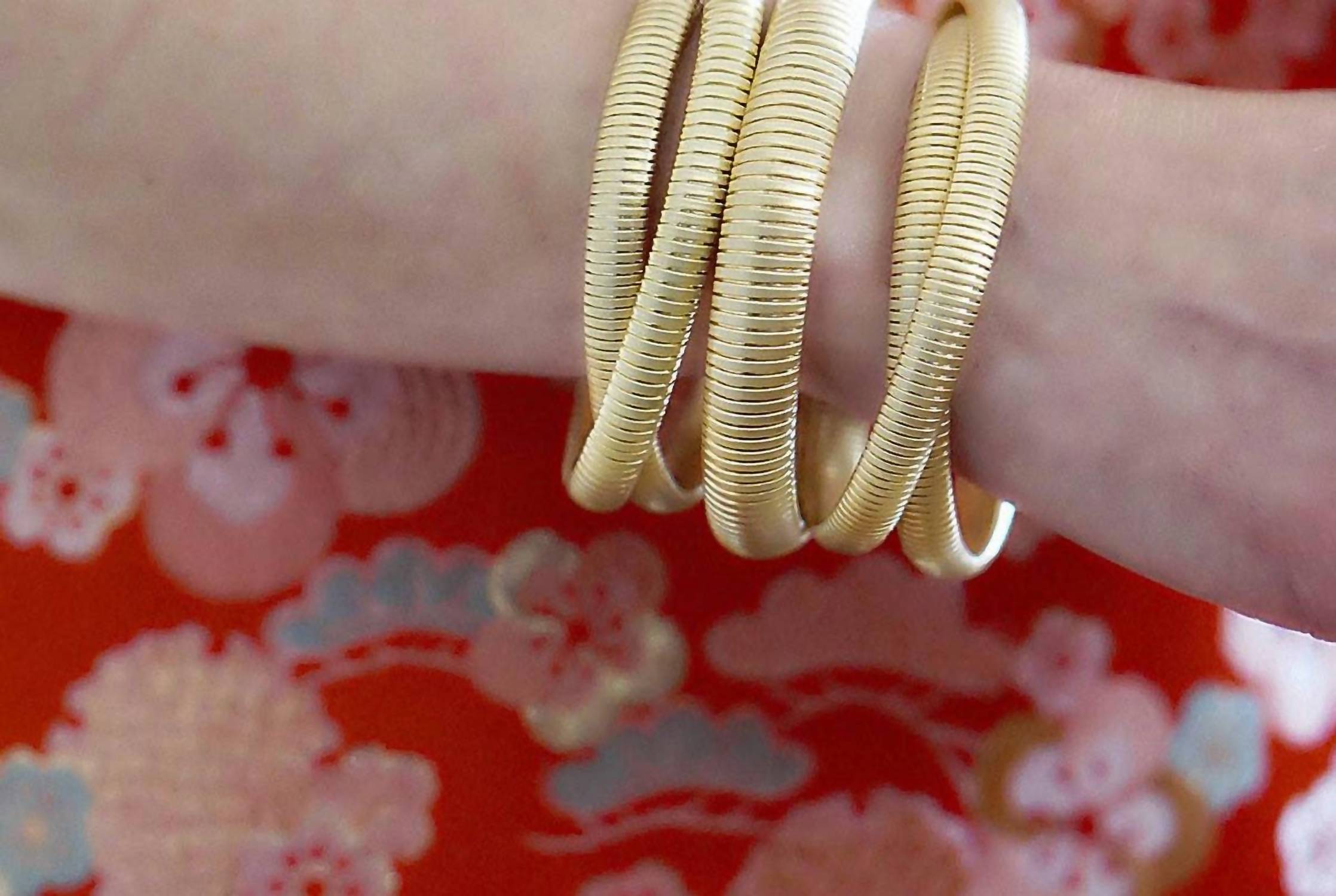 CANVAS Style Women's Florence Watchband Bangle in satin gold - women's jewelry - detail view